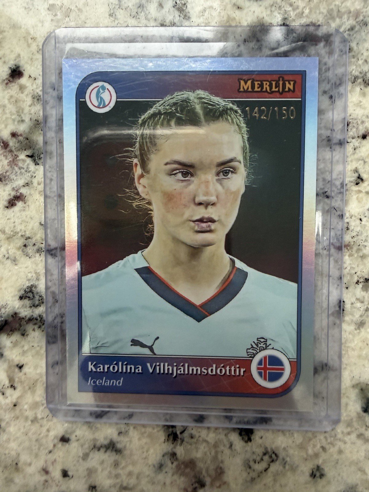 Topps Merlin UEFA Womens Euro 2025 Karolina Vilhjalmsdottir /150 IV Iceland