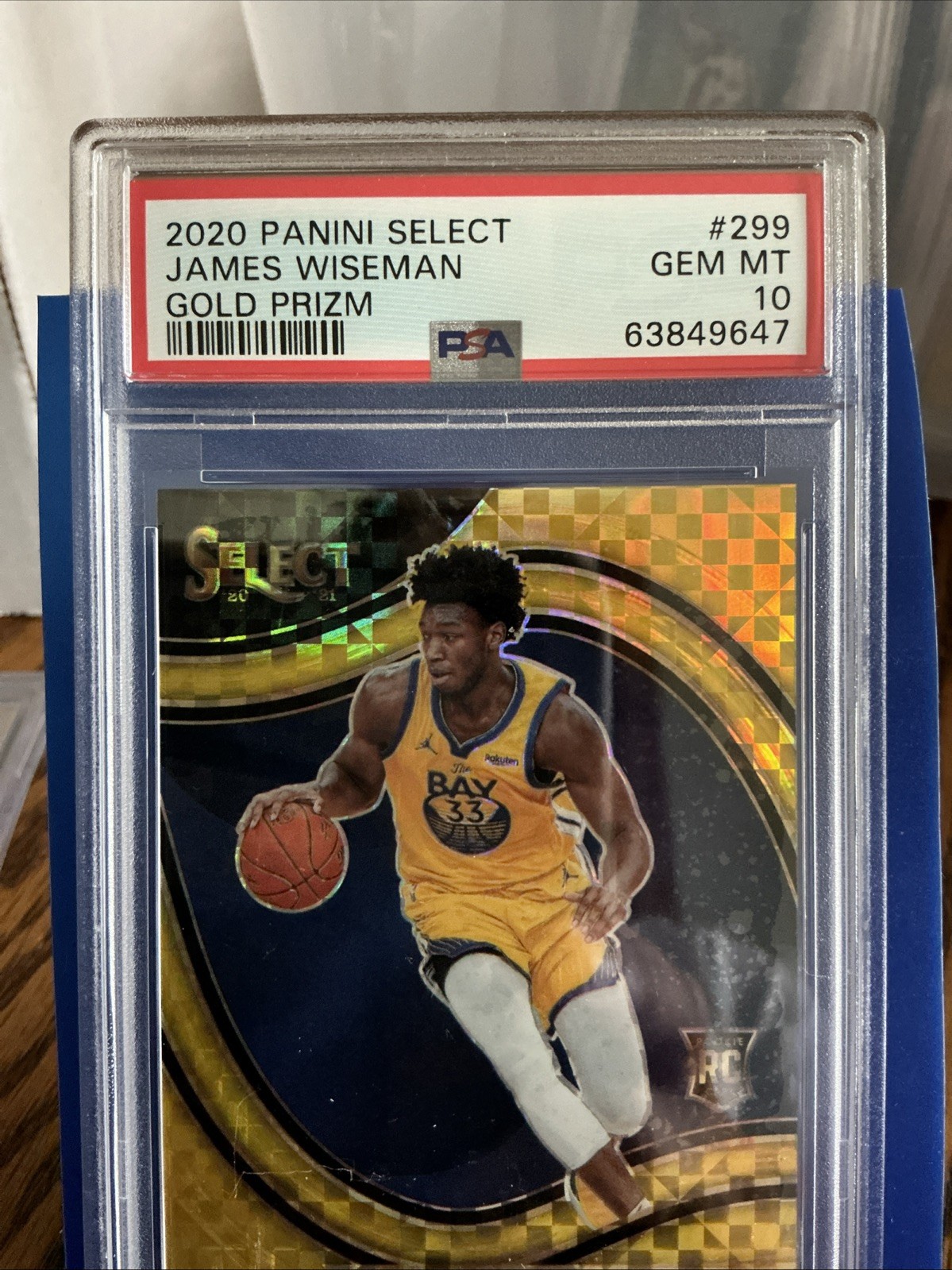 2020 Panini Select James Wiseman SSP /10 Gold Prizm Rookie PSA 10 Warriors Pop 2
