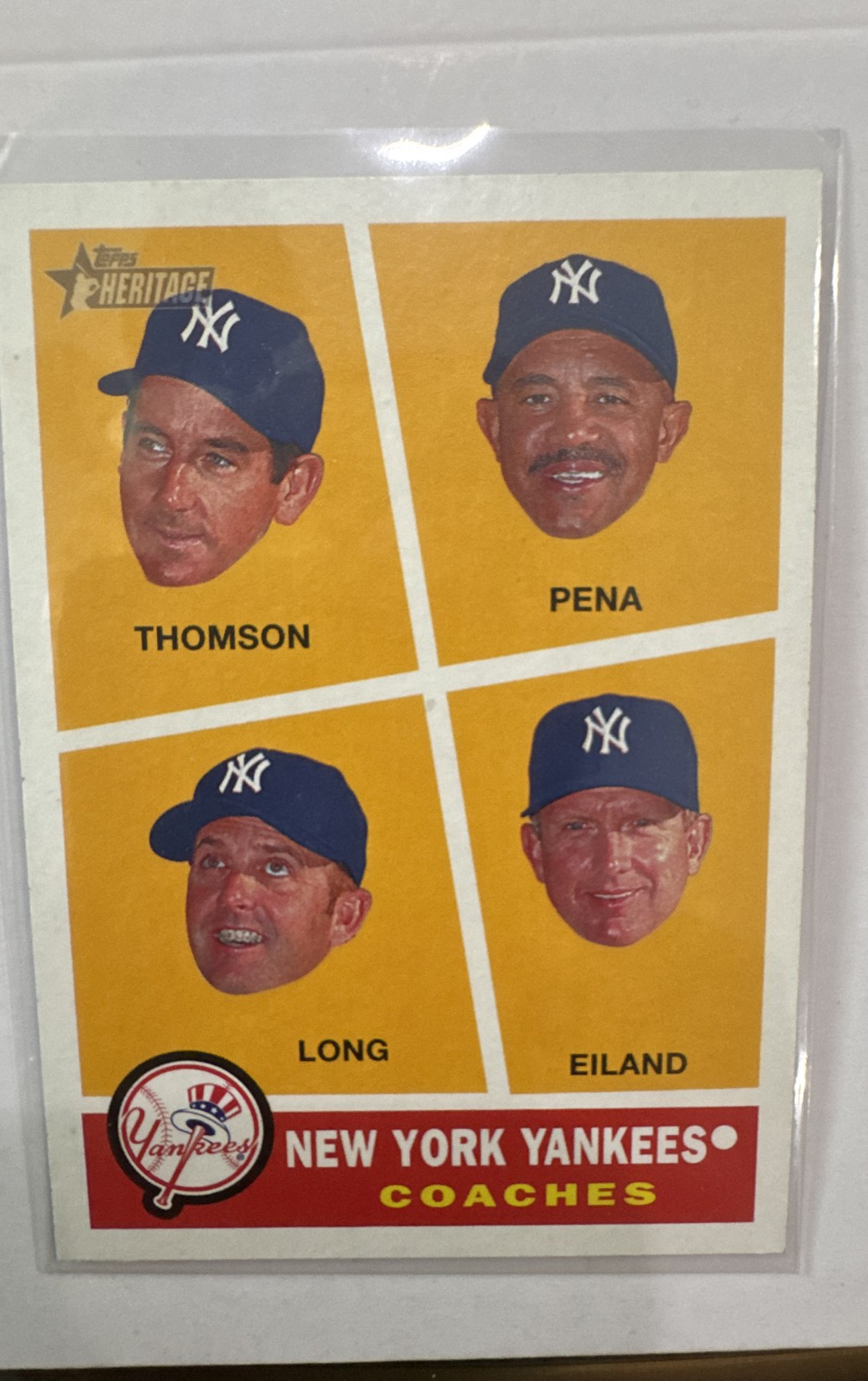 2009 Topps Heritage – Tony Pena, Dave Eiland, Kevin Long #465 (RC)