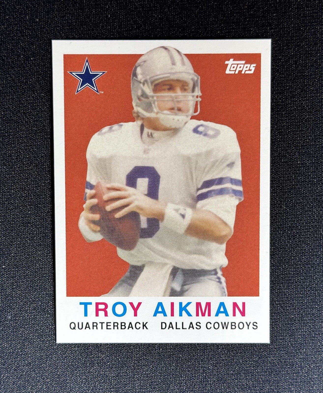 2008 Topps Troy Aikman Turn Back the Clock #28 1959 Style Football Card Cowboys