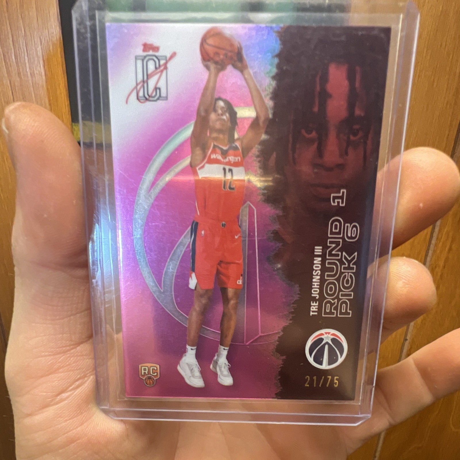 2025-26 Topps Signature Class Tre Johnson lll Rc #149 Pink /75