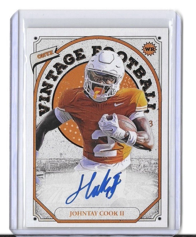 JOHNTAY COOK II 2023 ONYX VINTAGE AUTO AUTOGRAPH #OAJC UNIVERSITY OF TEXAS