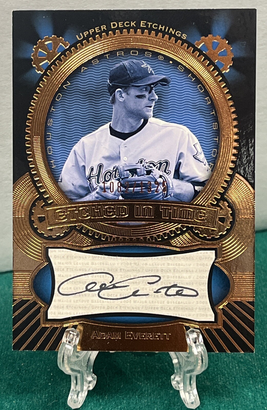2004 UD Etchings Etched in Time Auto /1325 Adam Everett #ET-AE Auto Astros