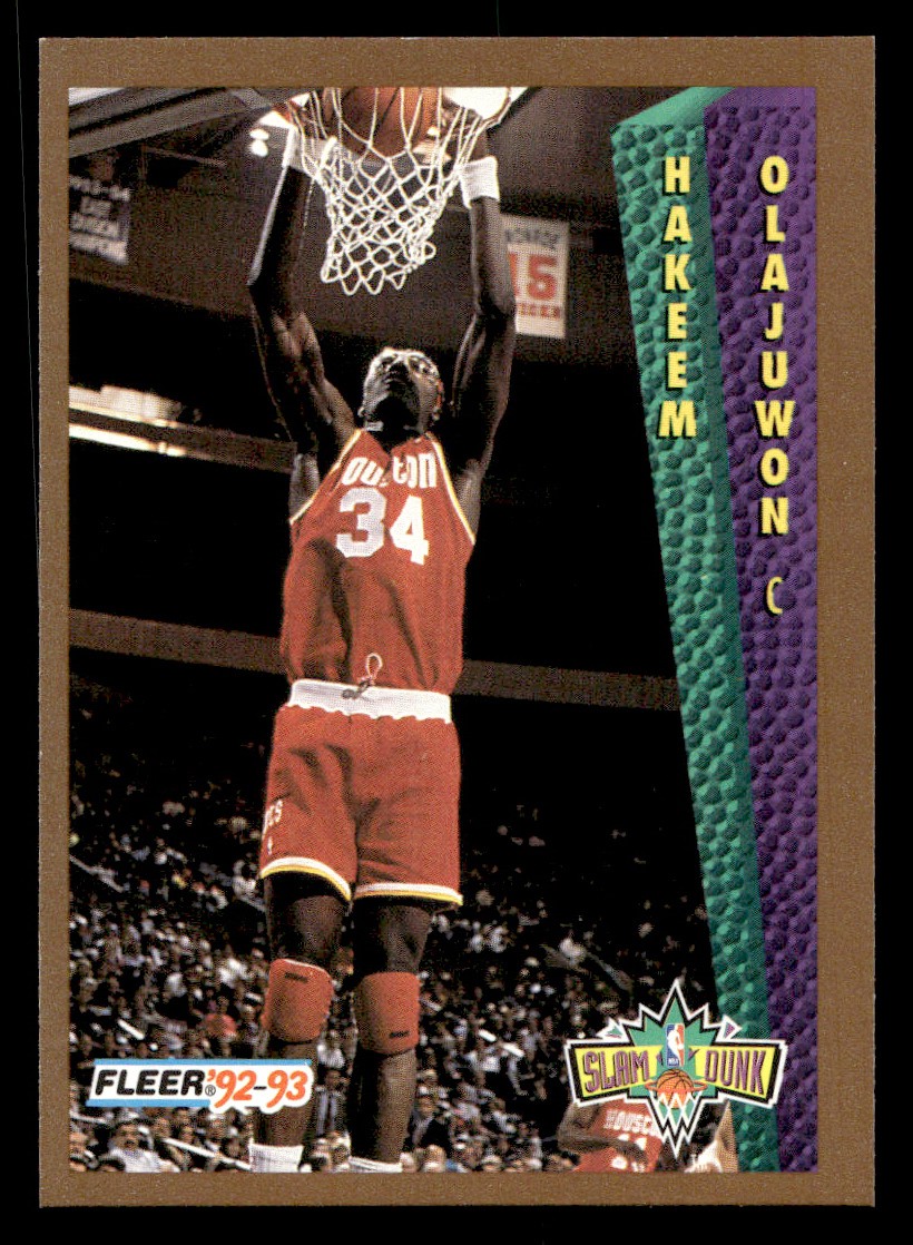 1992-93 Fleer – Slam Dunk Hakeem Olajuwon #294 Basketball Sports Card Raw