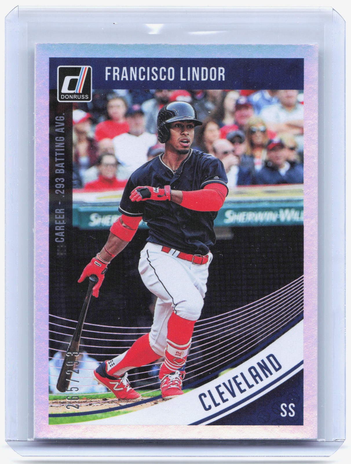 2018 Donruss #157 Francisco Lindor Career Stat Line #/293