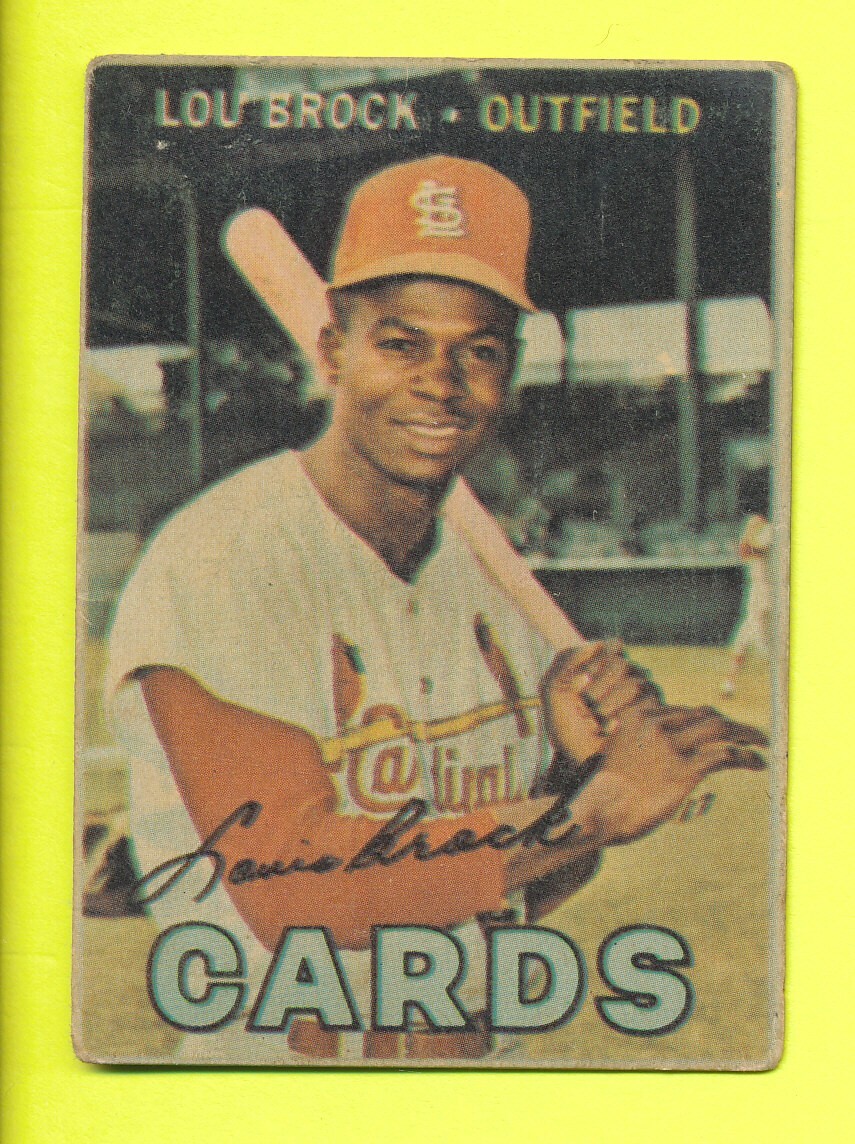 VENEZUELAN LOU BROCK HOF 1967 VENEZUELA TOPPS #307 LOW GRADE LOW POP *TPHLC-3038