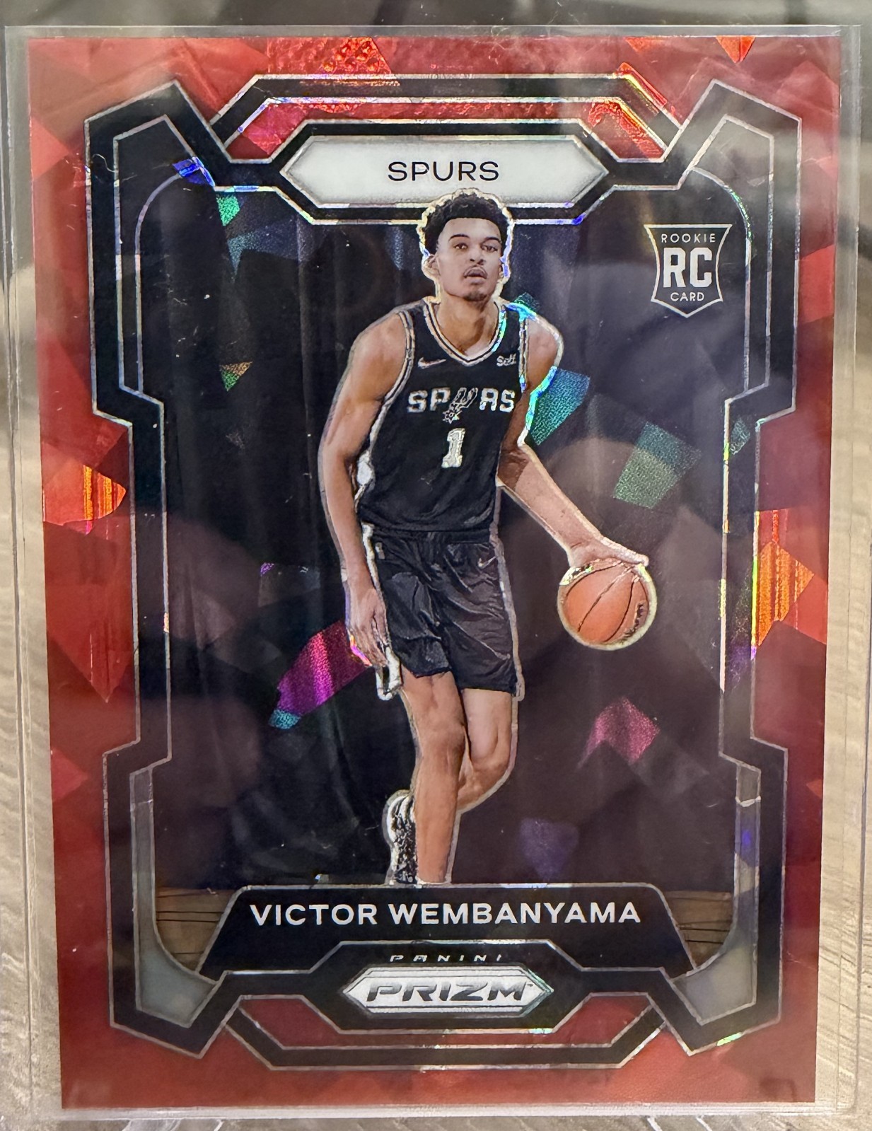 2023-24 Panini Prizm – Victor Wembanyama #136 Red Ice Prizm (RC)