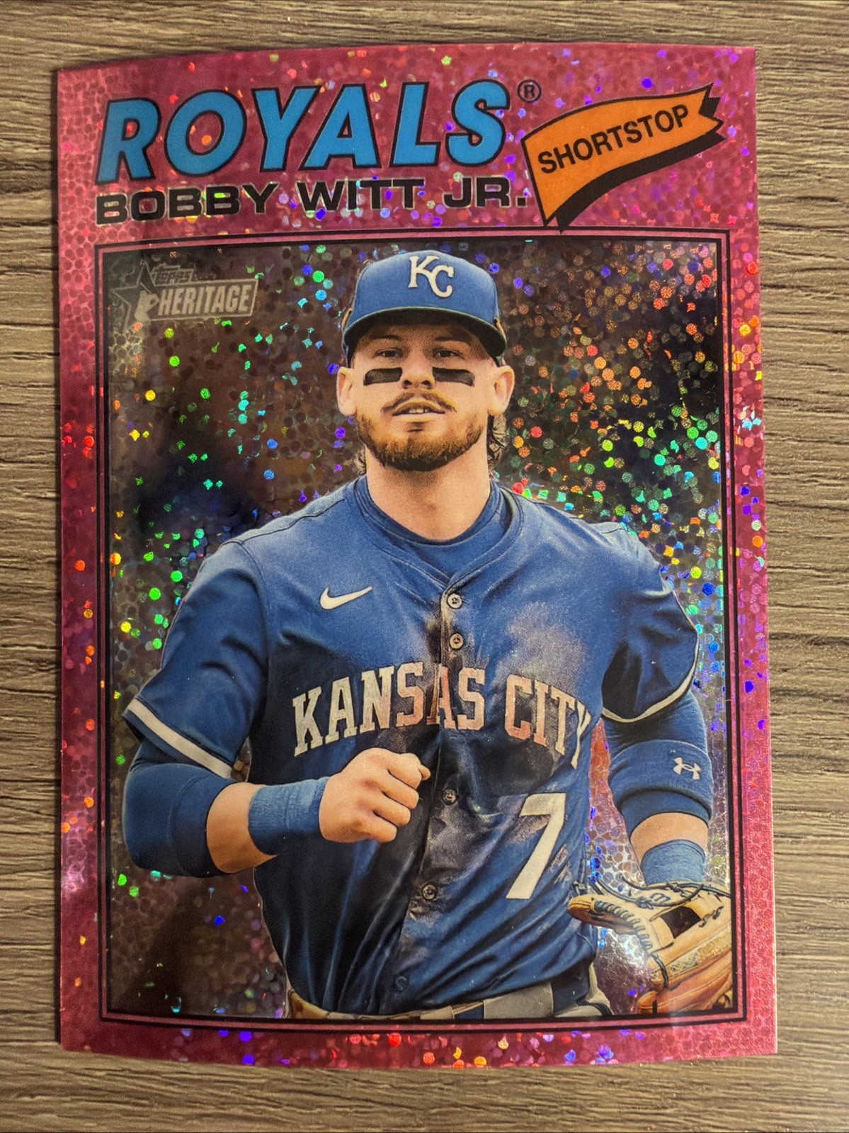 Bobby Witt Jr Pink Sparkle Refractor 2026 Topps Heritage Royals 🔥 FREE SHIPPING