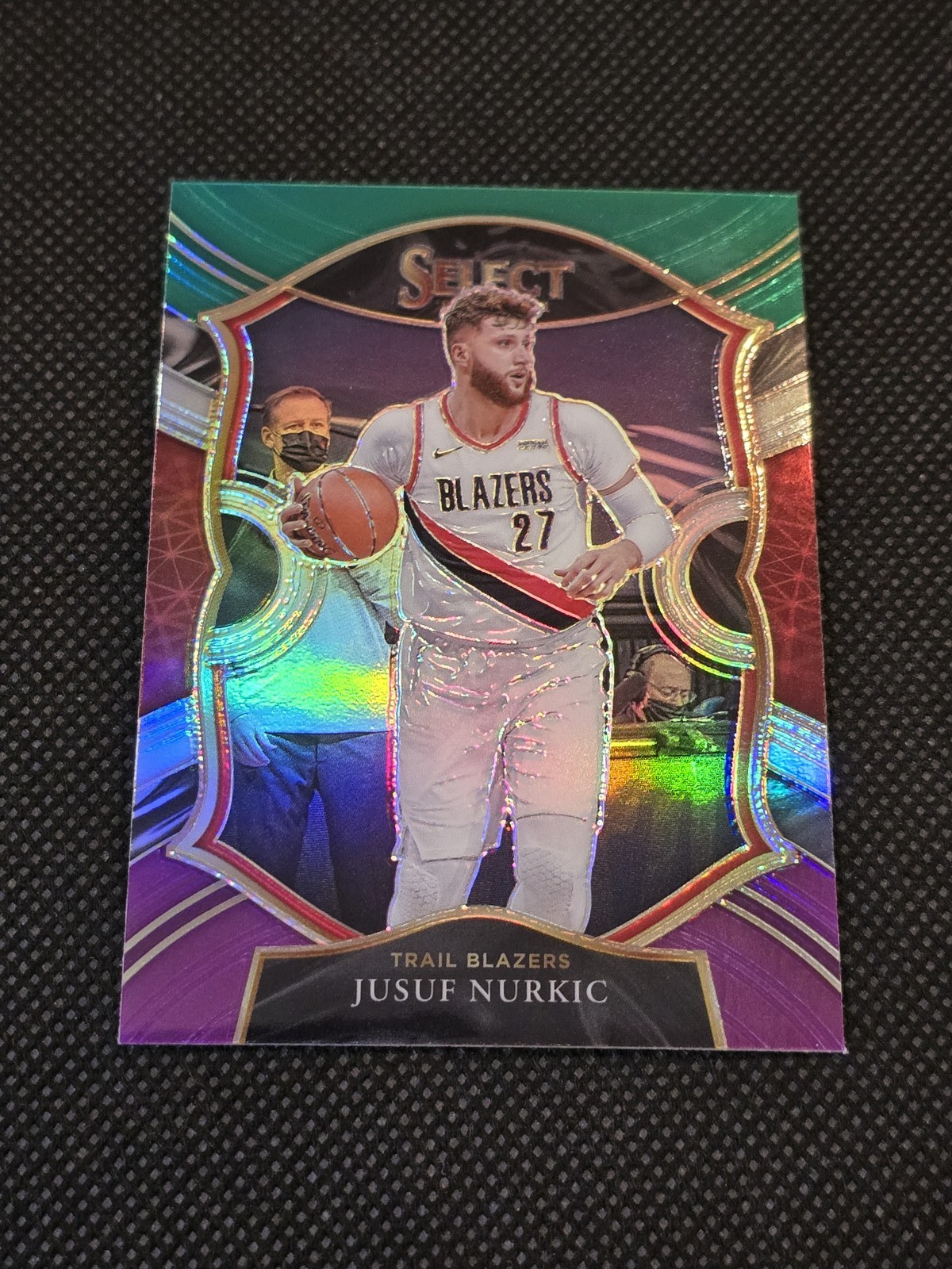 2020-21 Panini Select – Jusuf Nurkic – Portland Trail Blazers Green White Purple