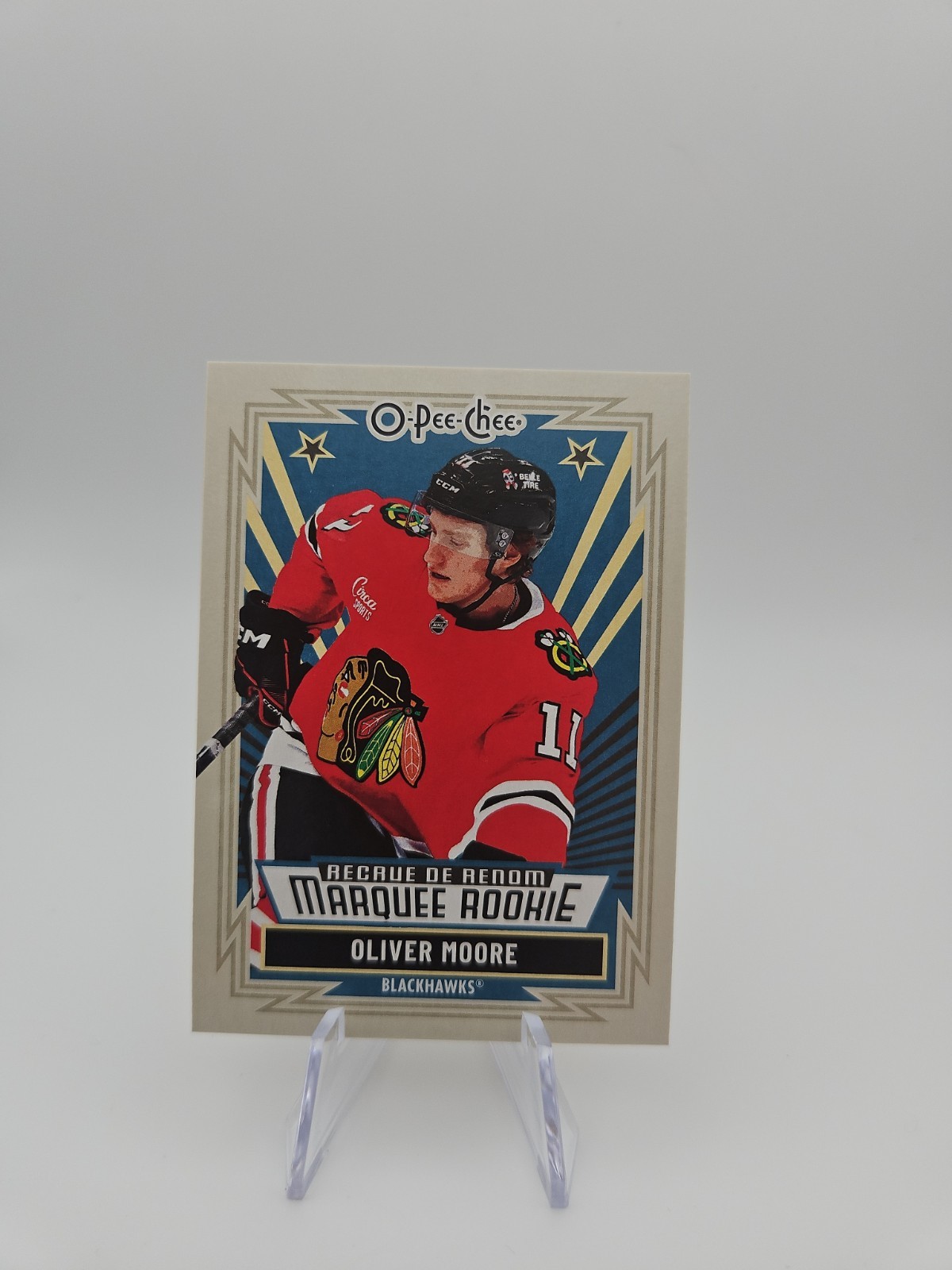 2025-26 O-Pee-Chee Retro Oliver Moore Marquee Rookie RC #558 Blackhawks