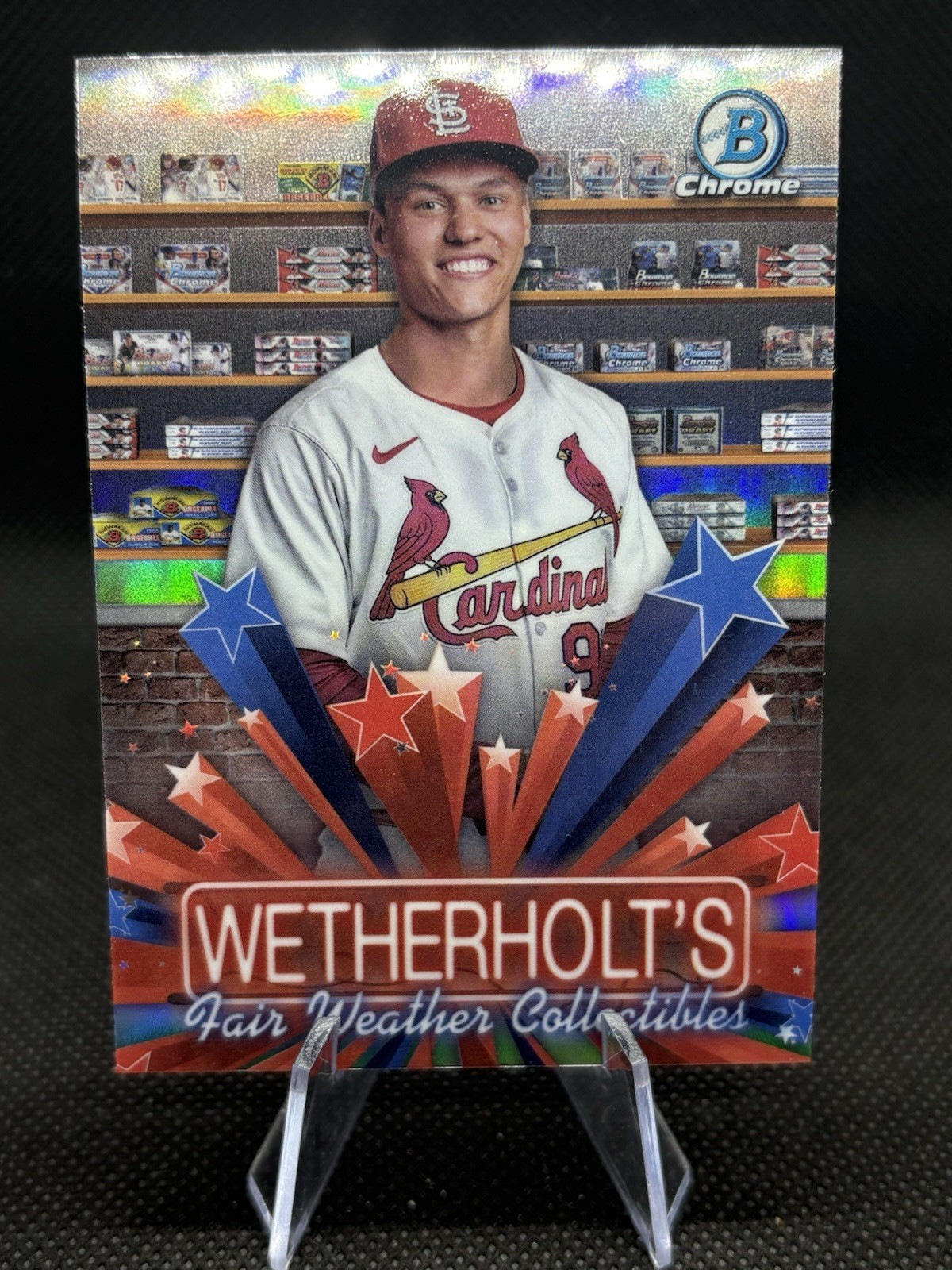 2025 Bowman JJ Weatherholt Cardinals Fair Weather Collectibles Hobby Shop #HS-1