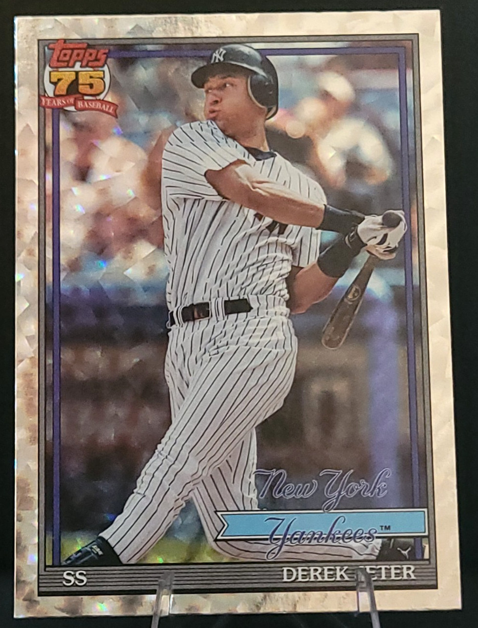 2026 Topps 75th Anniversary Derek Jeter Crackle Foil # T91-30 Yankees AL