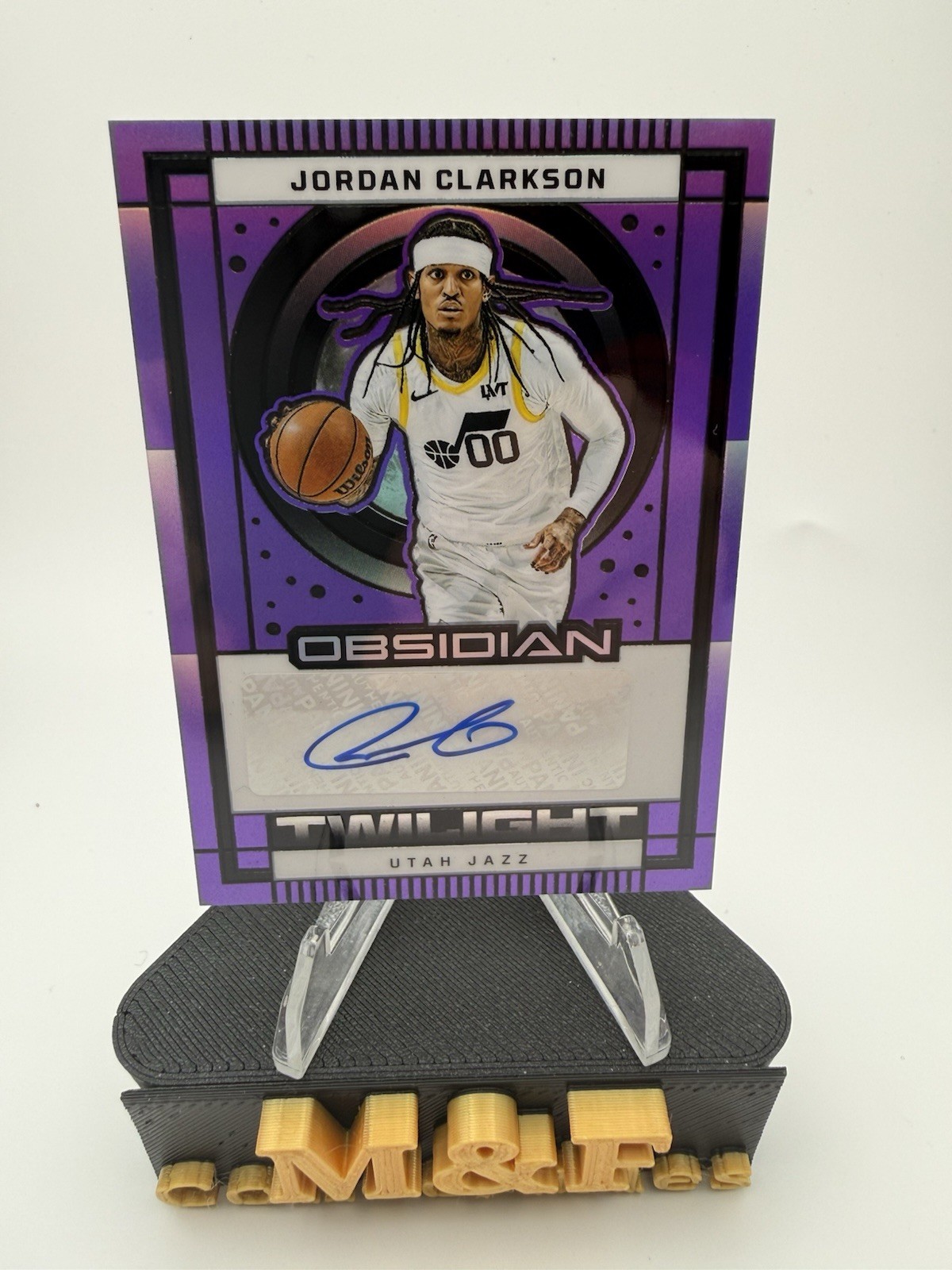 2024-25 Obsidian Jordan Clarkson Twilight Auto Autograph Purple #/49 – Jazz
