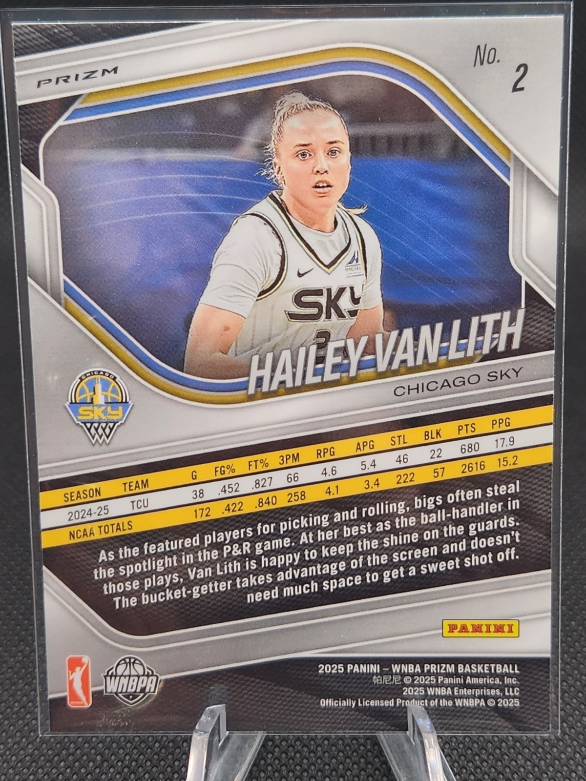 2025 Panini Prizm WNBA Hailey Van Lith (RC) #2 White Seismic Prizm Sky