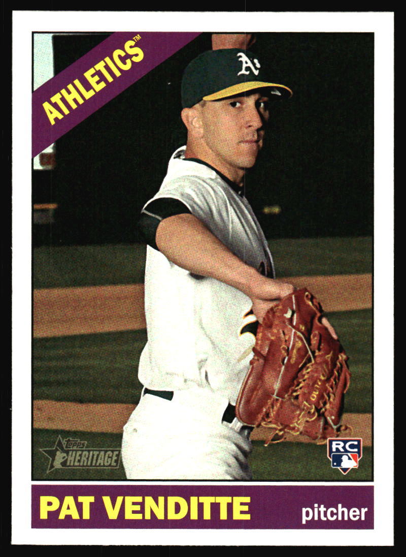 2015 Topps Heritage Pat Venditte Rookie #560 Oakland Athletics