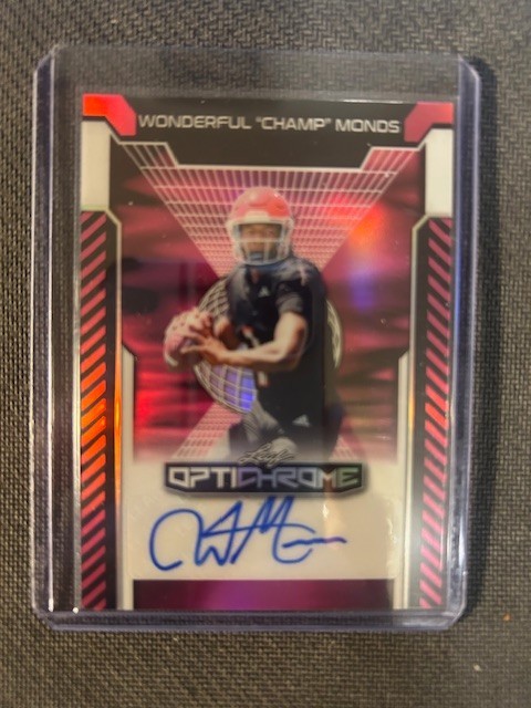 2025 Leaf Optichrome WONDERFUL CHAMP MONDS #6/8 RC Auto Notre Dame