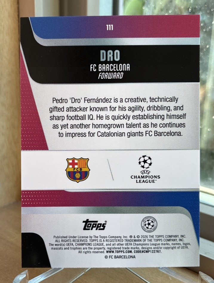 2025-26 Topps UEFA Dro #111 Yellow Holo /299 FC Barcelona