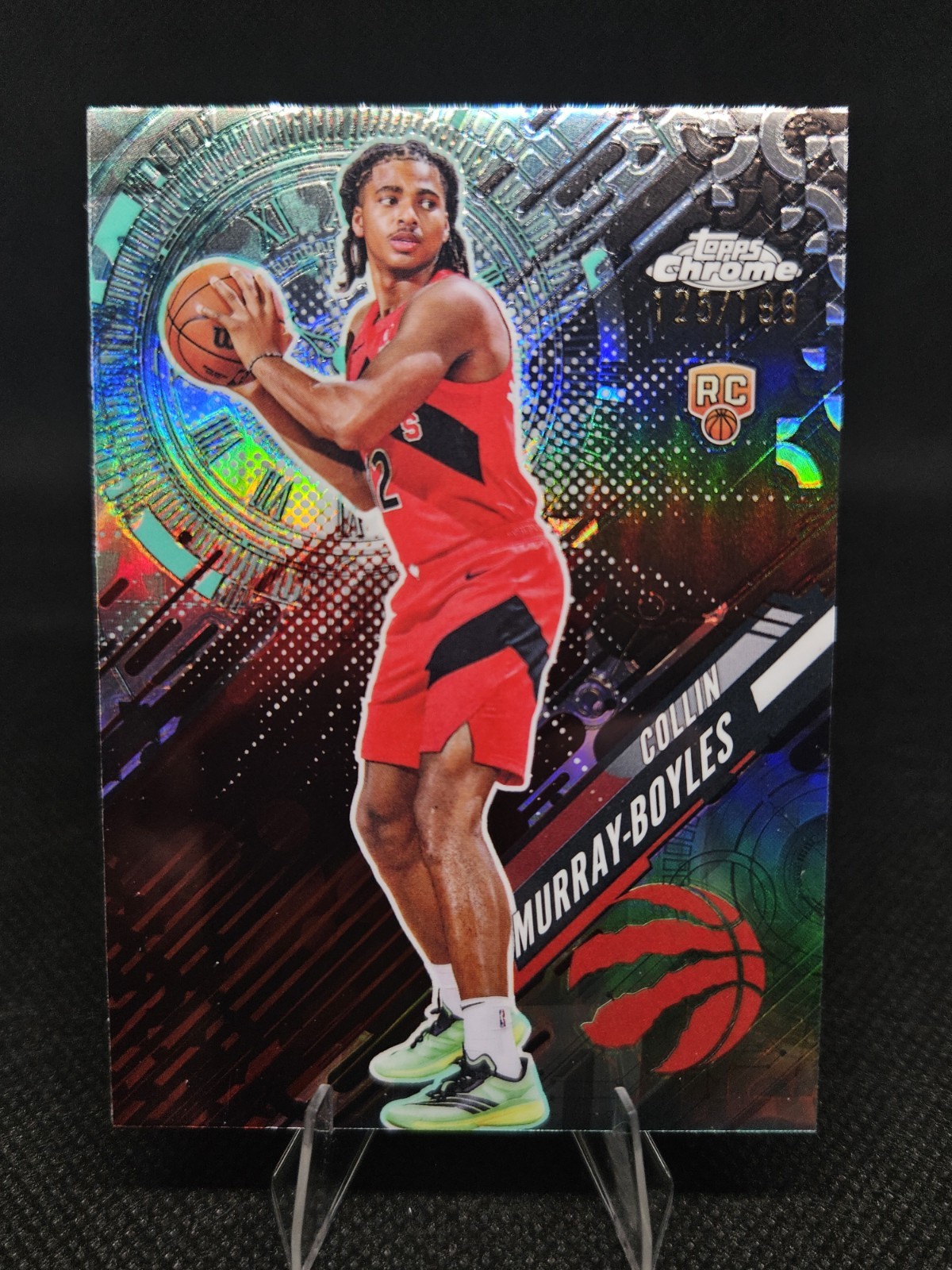 2025-26 Topps Chrome Collin Murray-Boyles Go Time GT-23 Aqua /199 Raptors