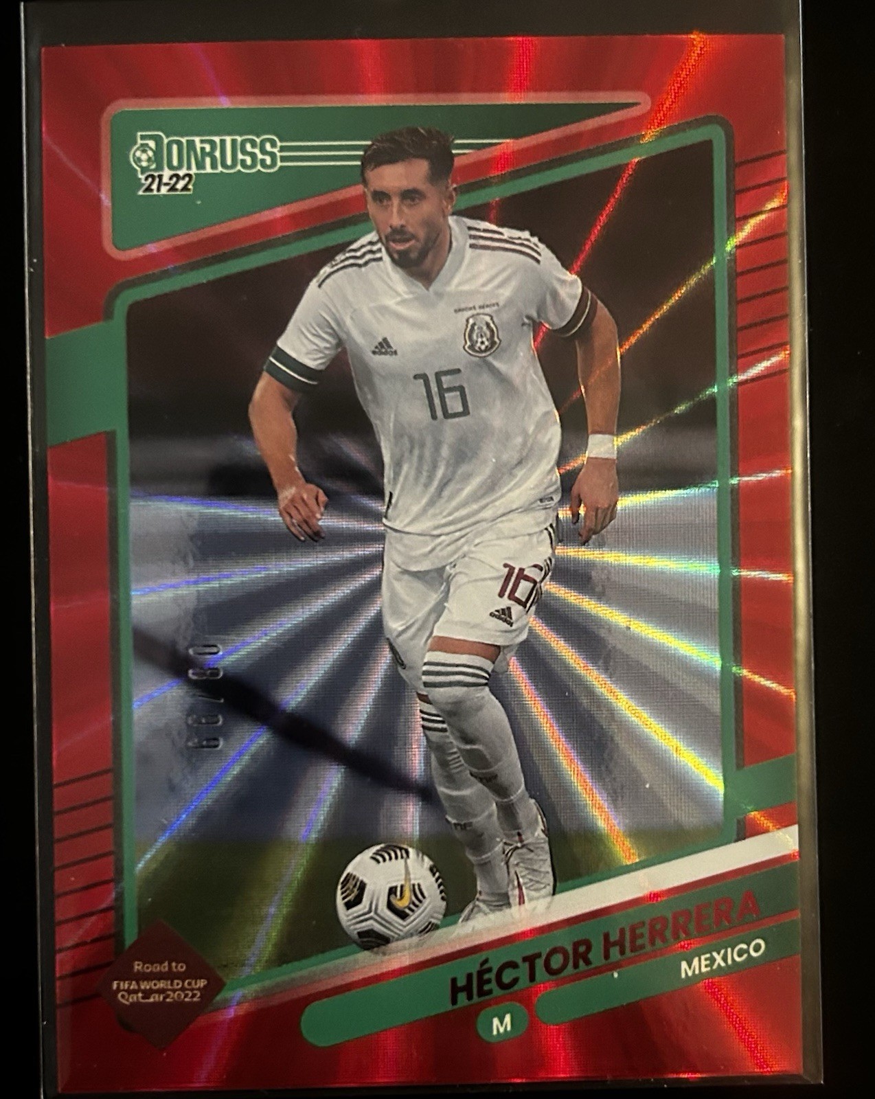 2021 Panini Donruss Road to Qatar Holo Red Laser /99 Hector Herrera #92