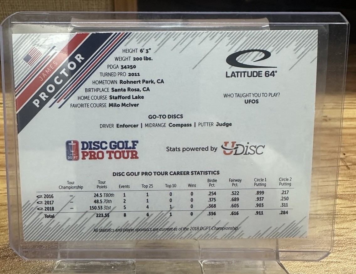 2019 DGPT Disc Golf – James Proctor *Signed*