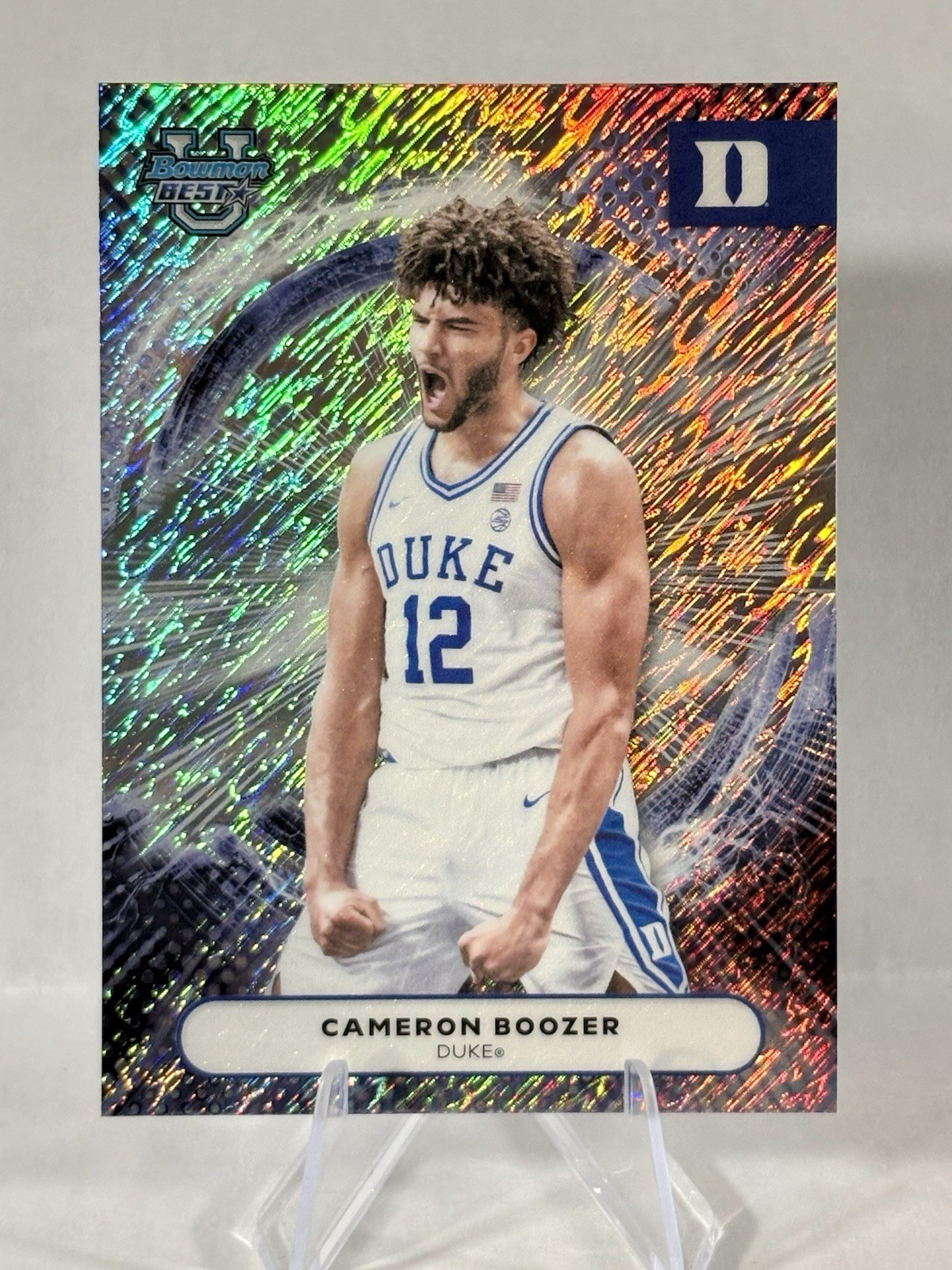 2025-26 BOWMAN BEST U CAMERON BOOZER SHIMMER SP #69 DUKE