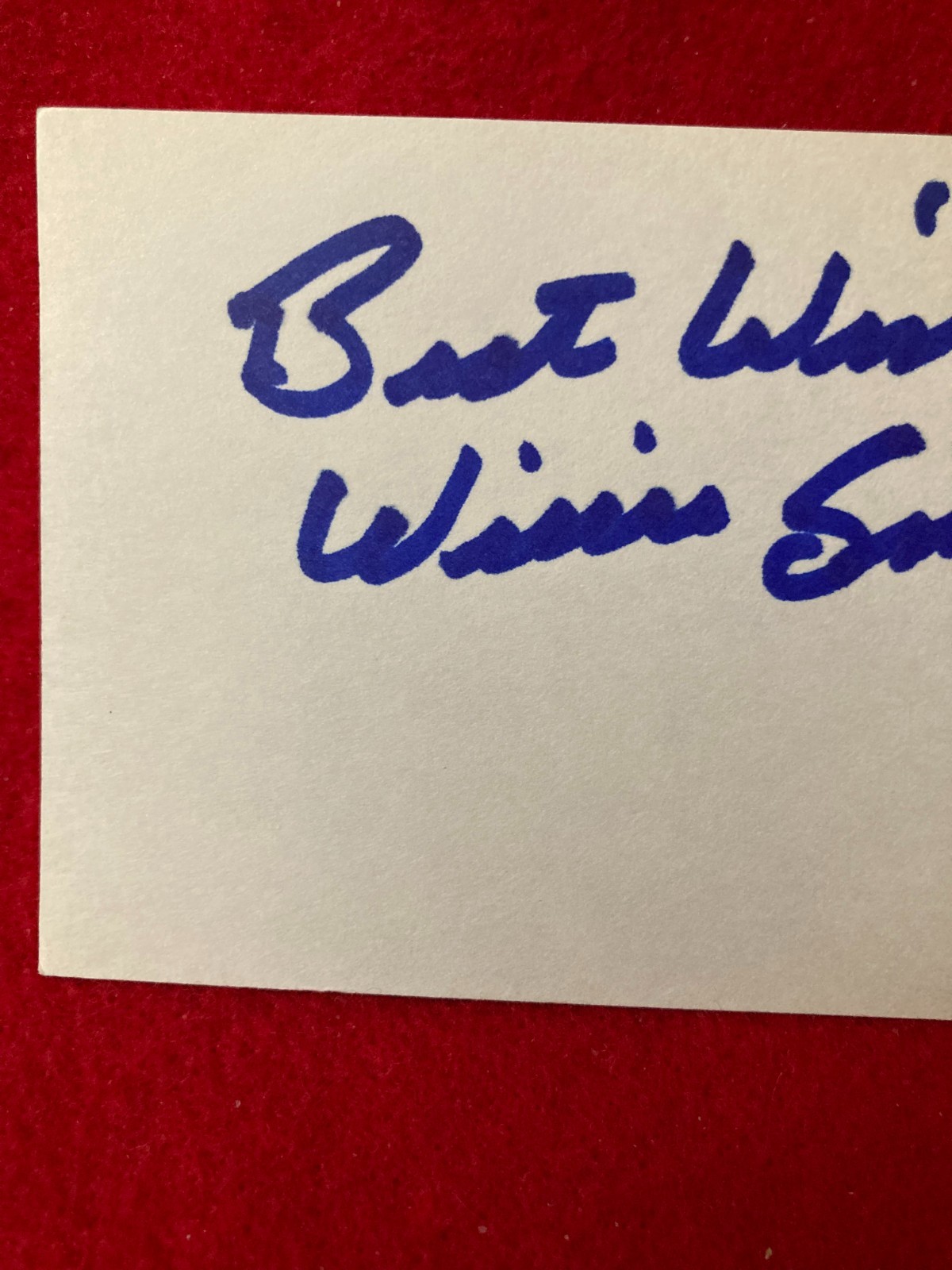 Willie Smith 1963-1971 Detroit Tigers Cubs Cincinnati Reds Signed Index Card