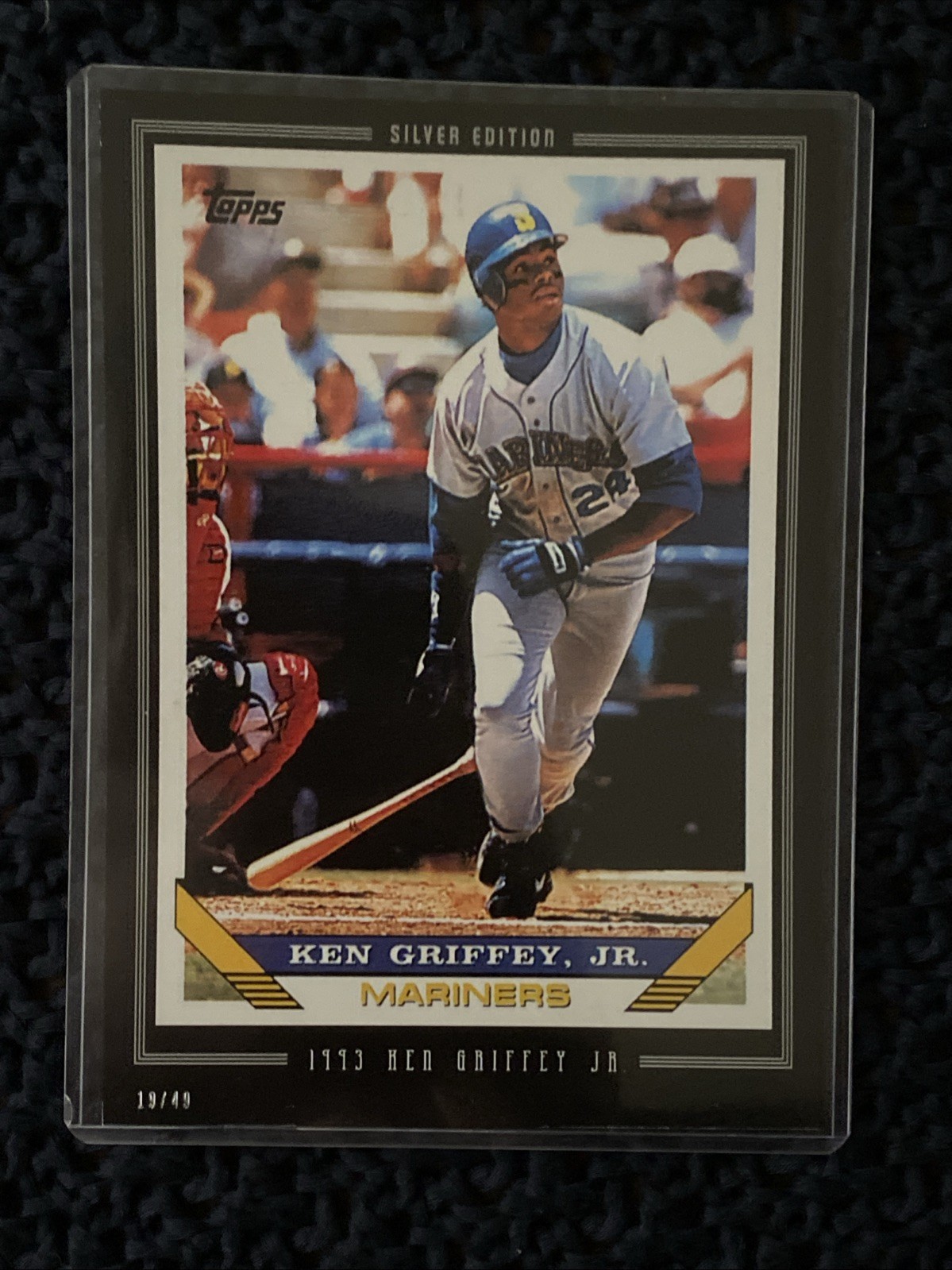 KEN GRIFFEY JR 2016 Topps Anthology 5×7 Silver #’d 19/49 Seattle Mariners HOF