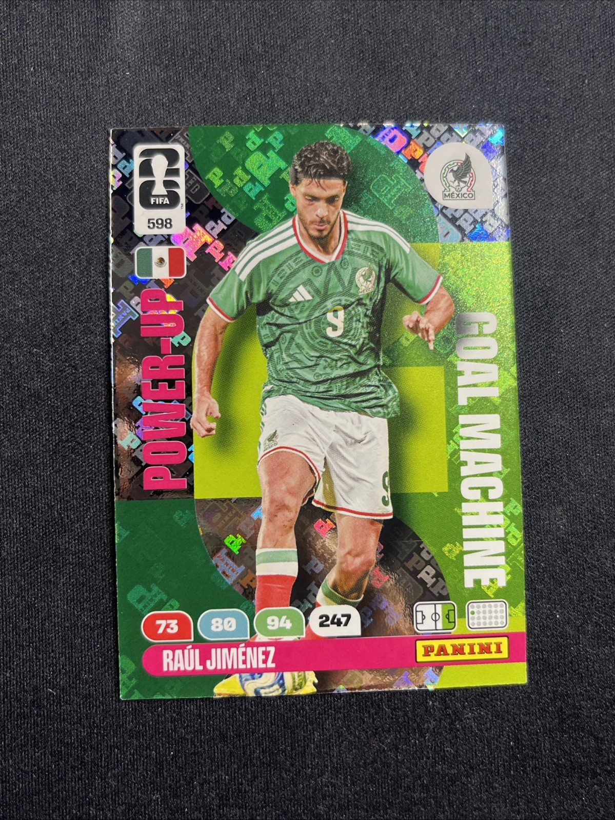 2026 Panini (ADRENALYN) (GOAL MACHINE) Raul Jimenez #598 – NM+ Cond