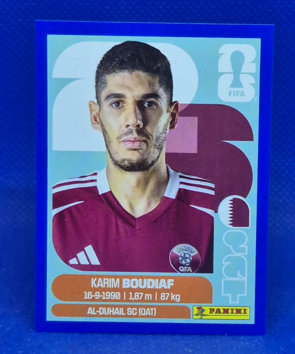 2026 Panini FIFA World Cup Sticker Karim Boudiaf #QAT 10 – Blue Border