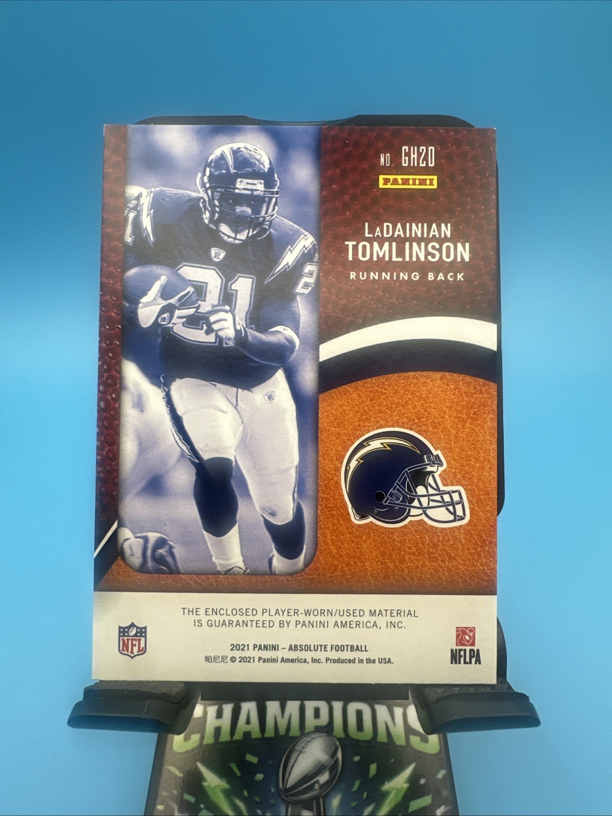 2021 Panini Absolute – Ground Hoggs Materials LaDainian Tomlinson /49 Chargers