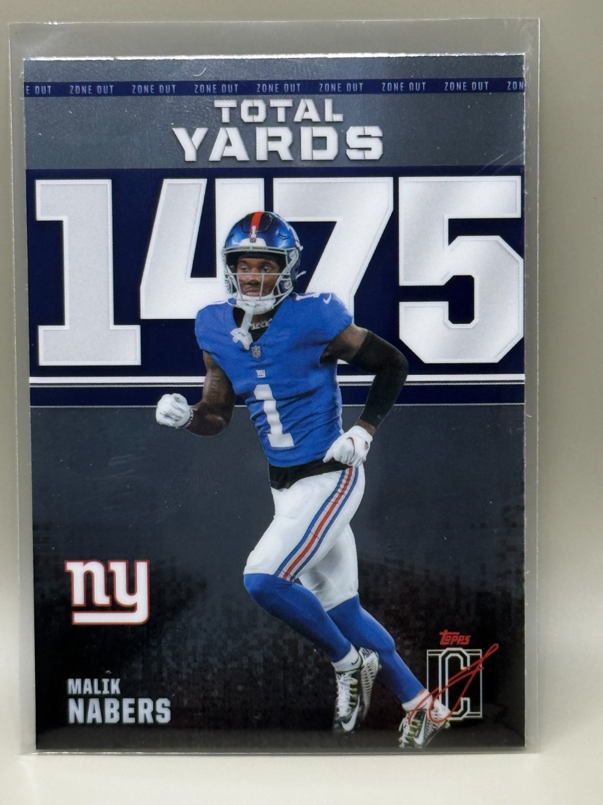 Topps Signature Class 2025-26 Malik Nabers – Giants – Zone Out #ZO-1