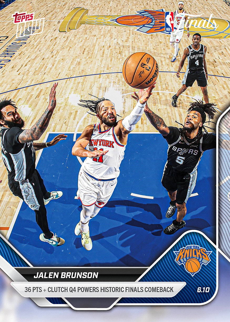 2025-26 NBA Topps Now #337 Jalen Brunson New York Knicks NBA Finals – PRESALE