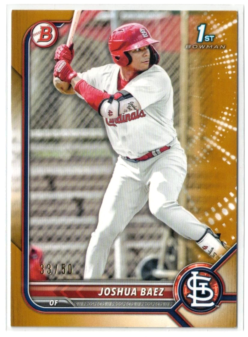 2022 1st Bowman Paper GOLD RC Joshua Baez #BP-112! Cardinals! Rookie! /50
