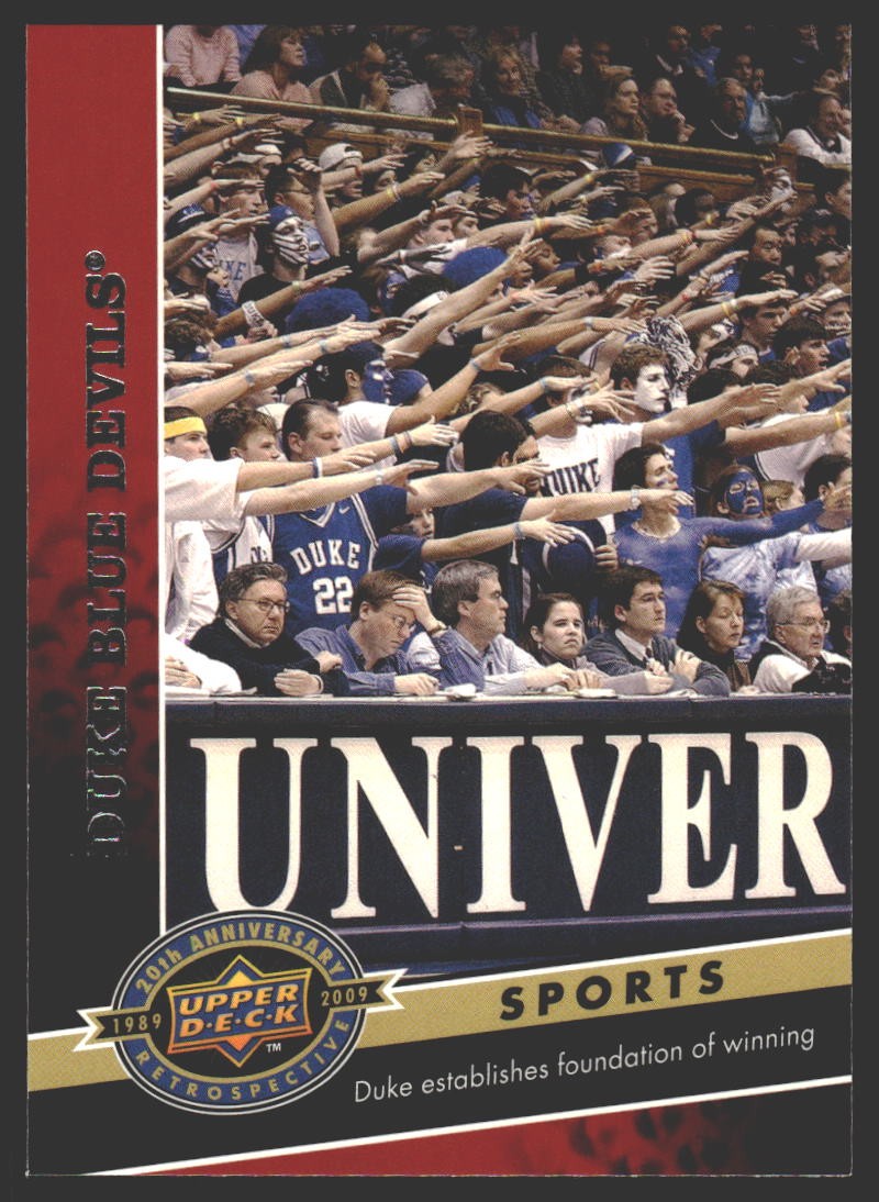 Duke Blue Devils #327 2009 Upper Deck 20th Anniversary Duke Blue Devils
