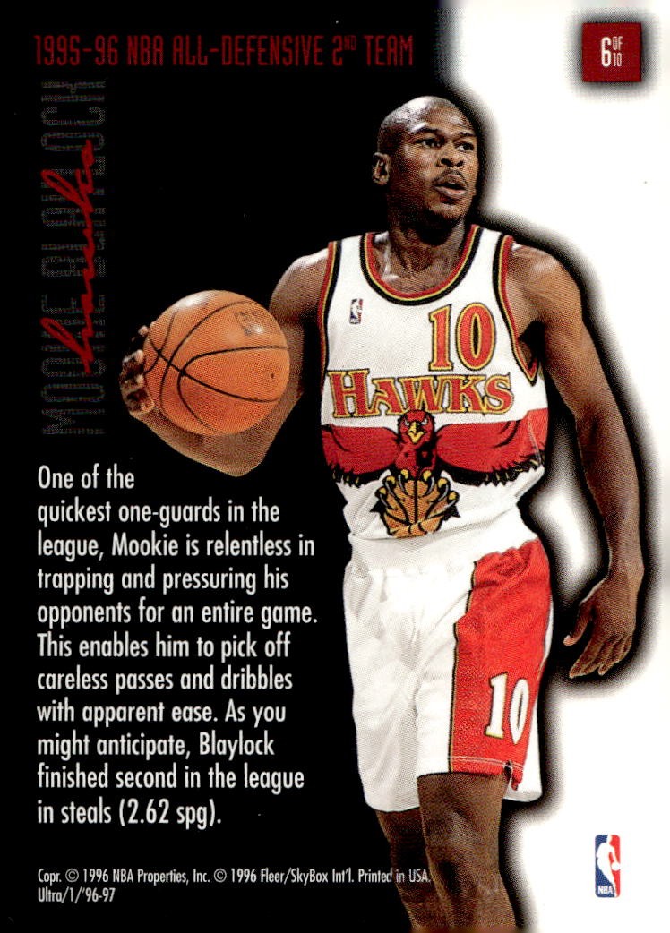 1996-97 Ultra #6 Mookie Blaylock Full Court Trap