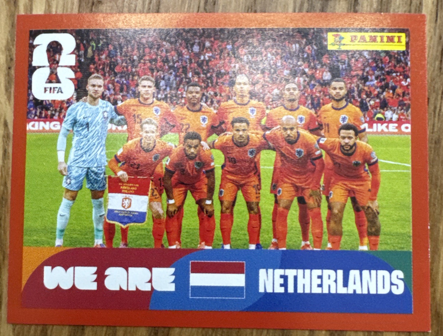 2026 Panini World Cup Sticker – Netherlands Team – Red Crunble – Ned 13 – 1:26
