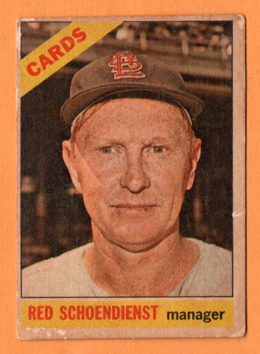 Venezuelan Topps 1966 Red Schoendienst #76 St. Louis Cardinals Ptd Venezuela
