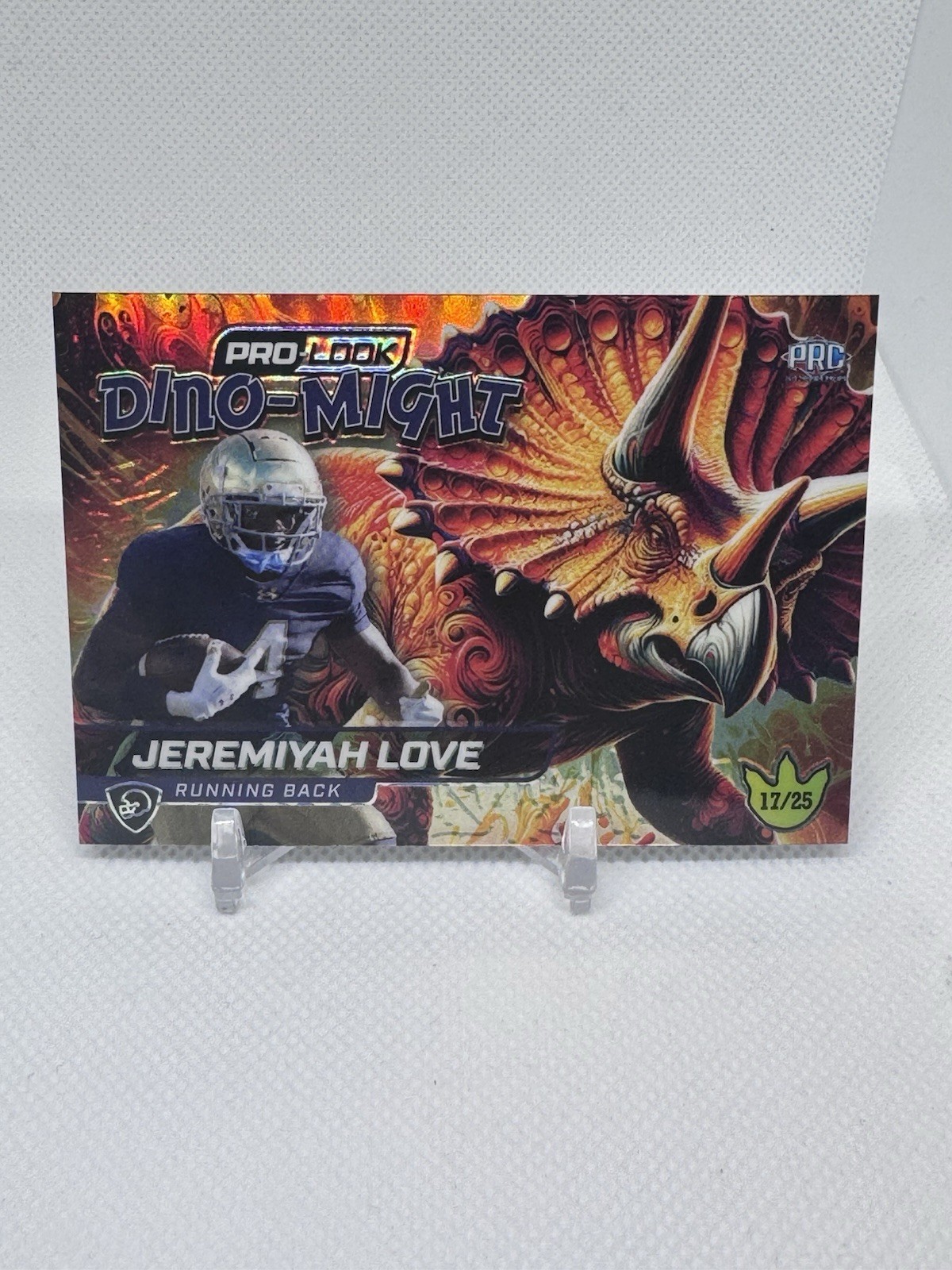 2025 Wild Card Dino-Might Jeremiyah Love 19/25 DMPTRI2-JL (PRC) Notre Dame