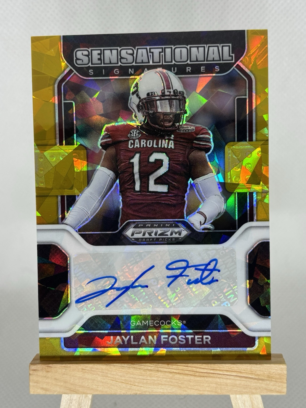 2022 Draft Picks -Gold Prizm Draft Picks Sensational Signatures Jaylan Foster