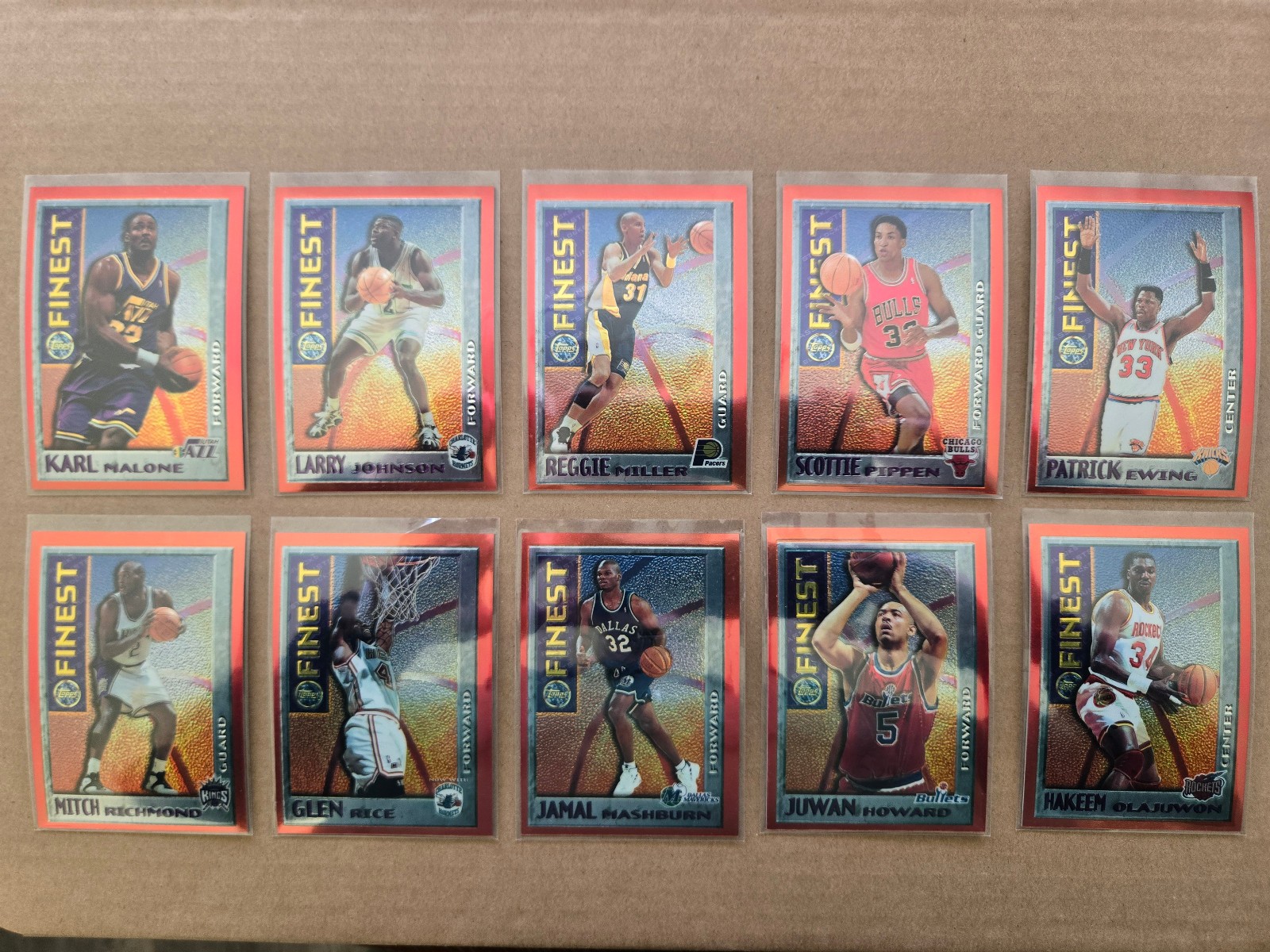 1995-96 Topps Finest Mystery Border Set 2-22 Pippen-Barkley-Shaq-Kemp NO JORDAN