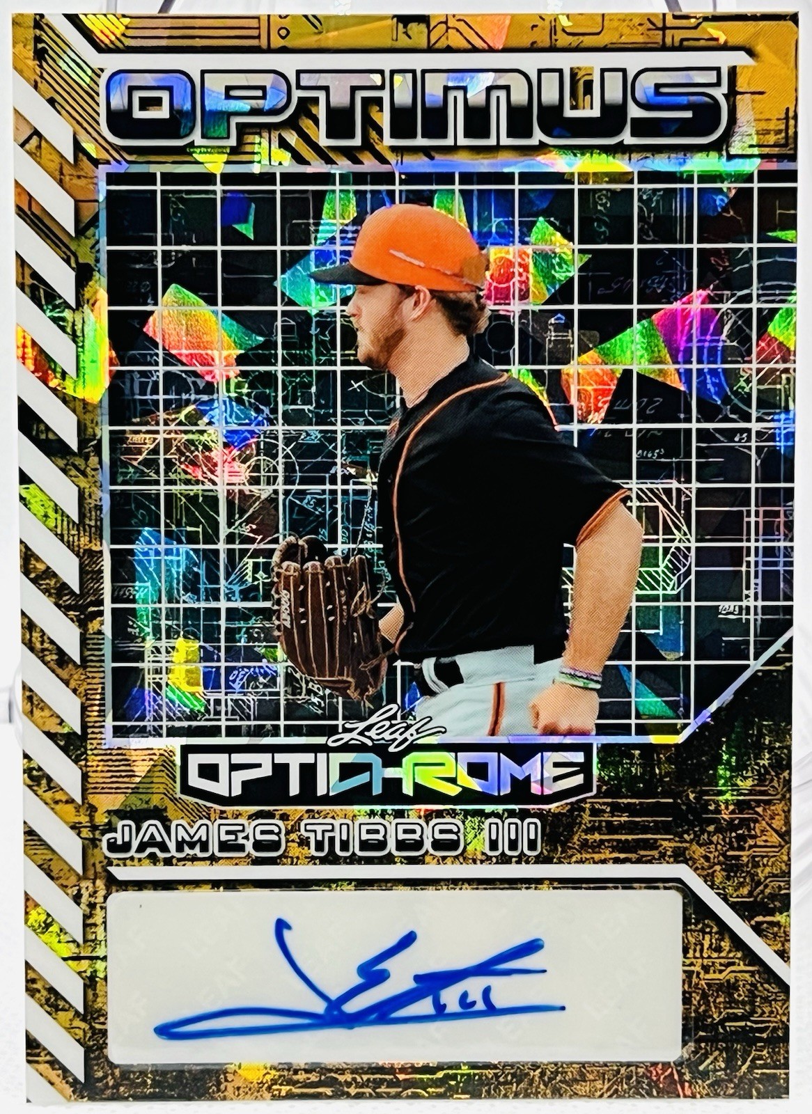 2025 Optichrome James Tibbs III GOLD CRYSTAL 1/1 Rookie Auto