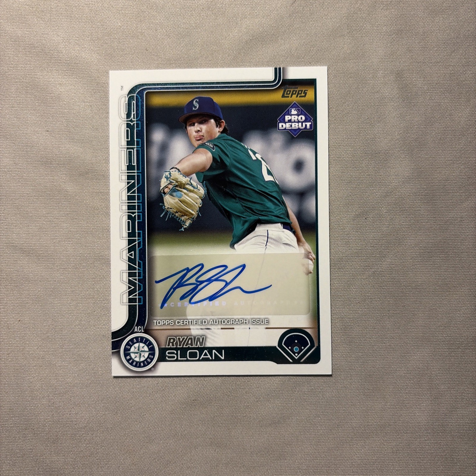 2025 Topps Pro Debut Ryan Sloan Auto Rookie RC Mariners #PD-48