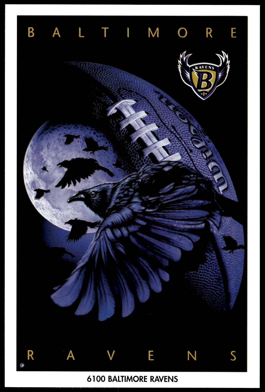 1997 COSTACOS 4X6 SAMPLE MINI POSTER BALTIMORE RAVENS BALTIMORE RAVENS #6100
