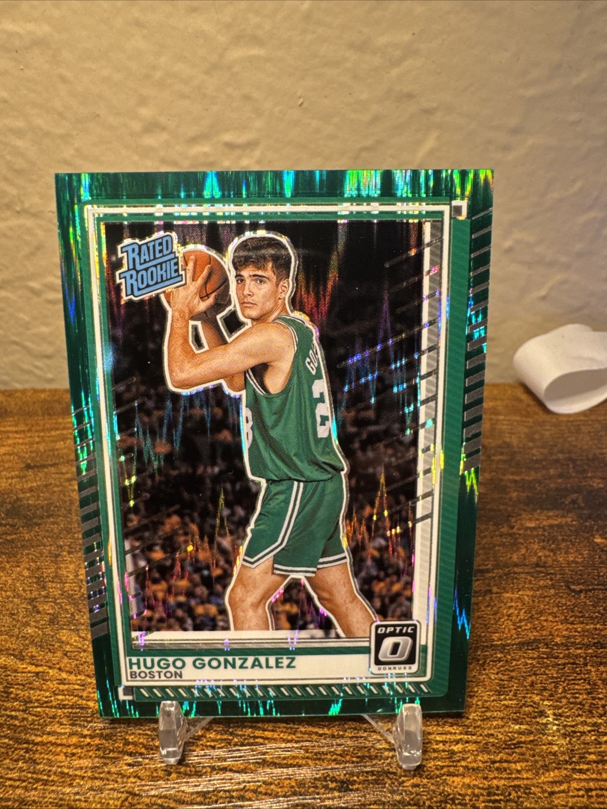 2026 Donruss Optic Green Hyper Color Match Hugo Gonzalez /135 (RC)