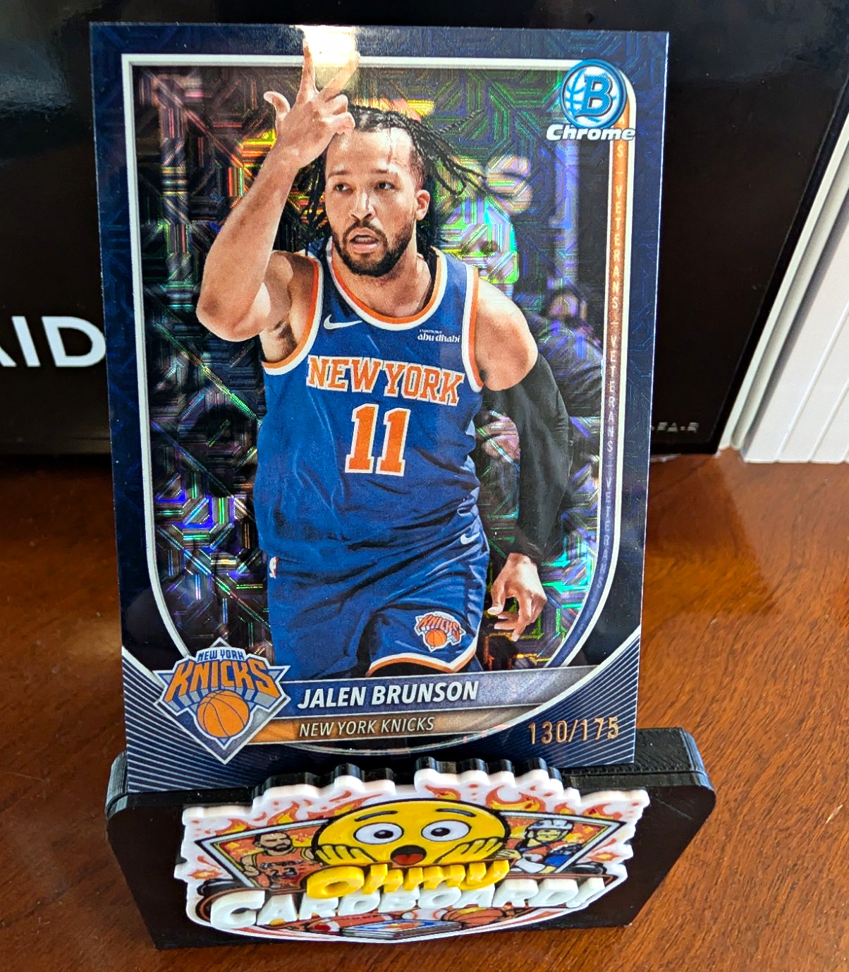 Topps 2025-26 Bowman Chrome Jalen Brunson #BCV-62 Navy Mojo Refractor /175