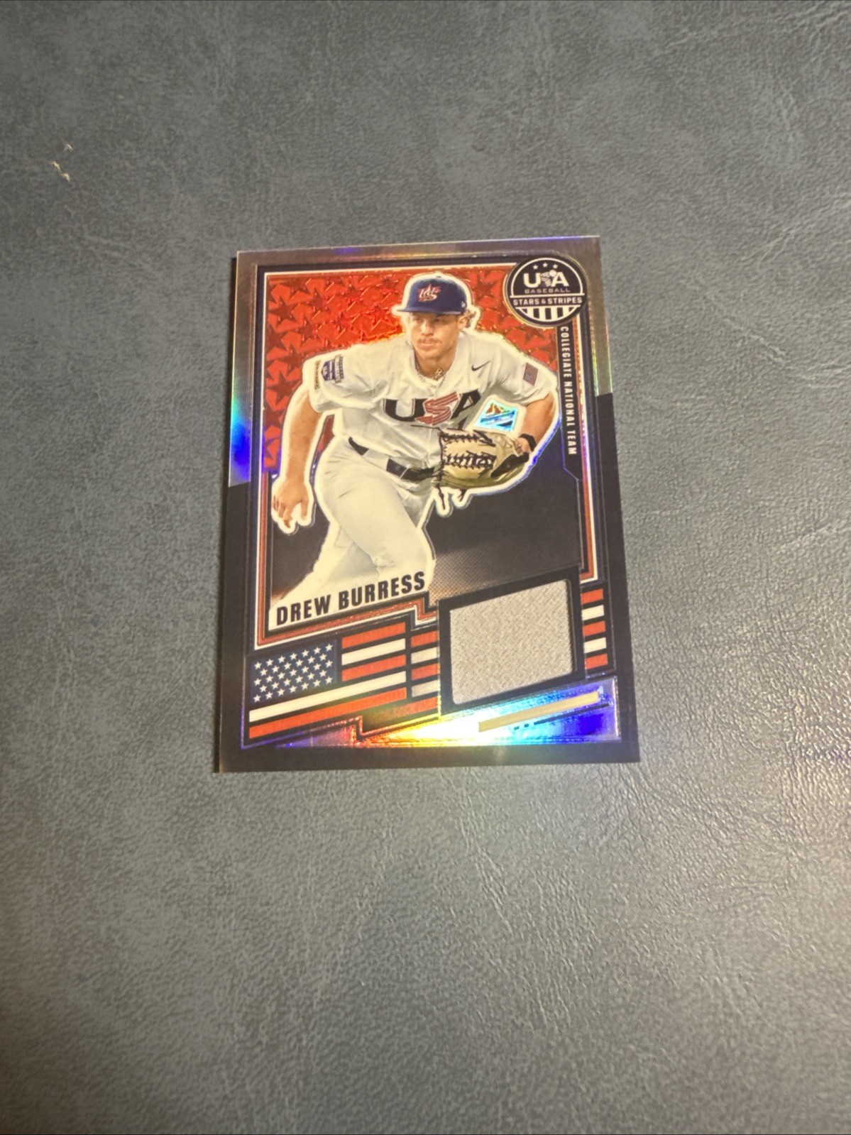 Drew Burress Relic! 2026 Panini Stars & Stripes #USA-DB – Prizm Patch