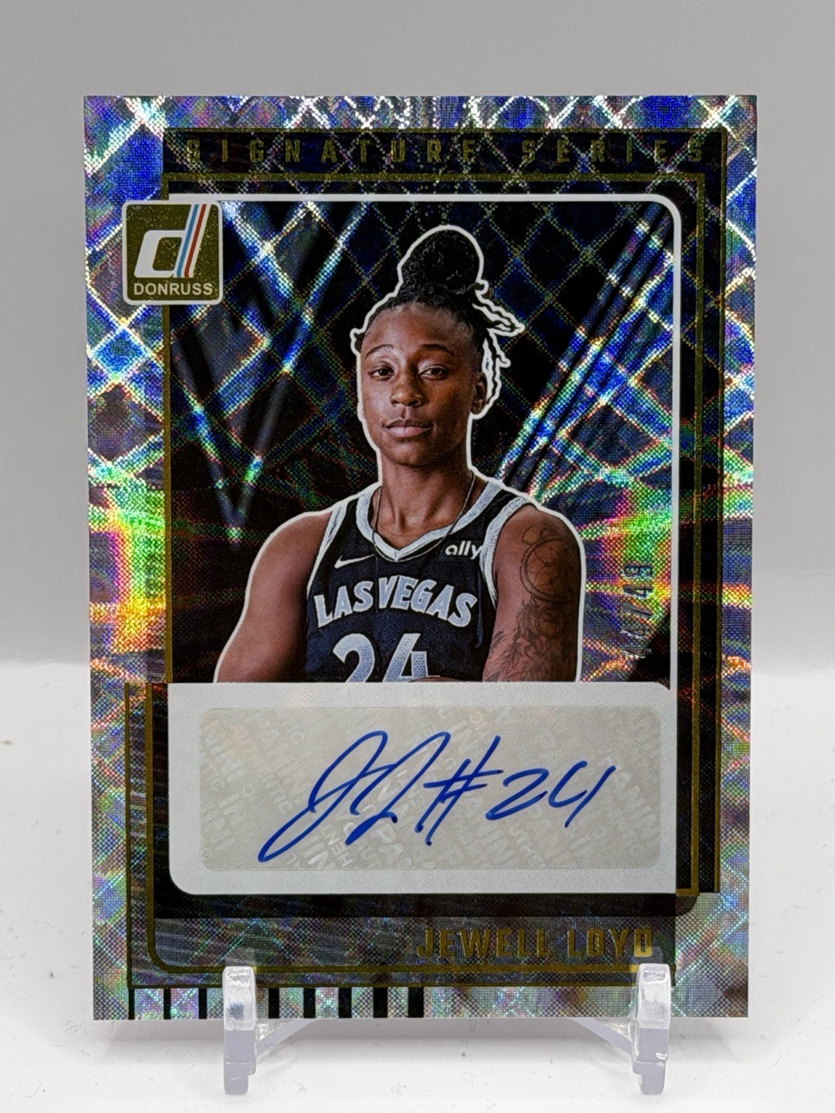 Jewell Loyd 2025 Donruss WNBA Signature Series Holo Frame Auto 44/49 #SS-JL