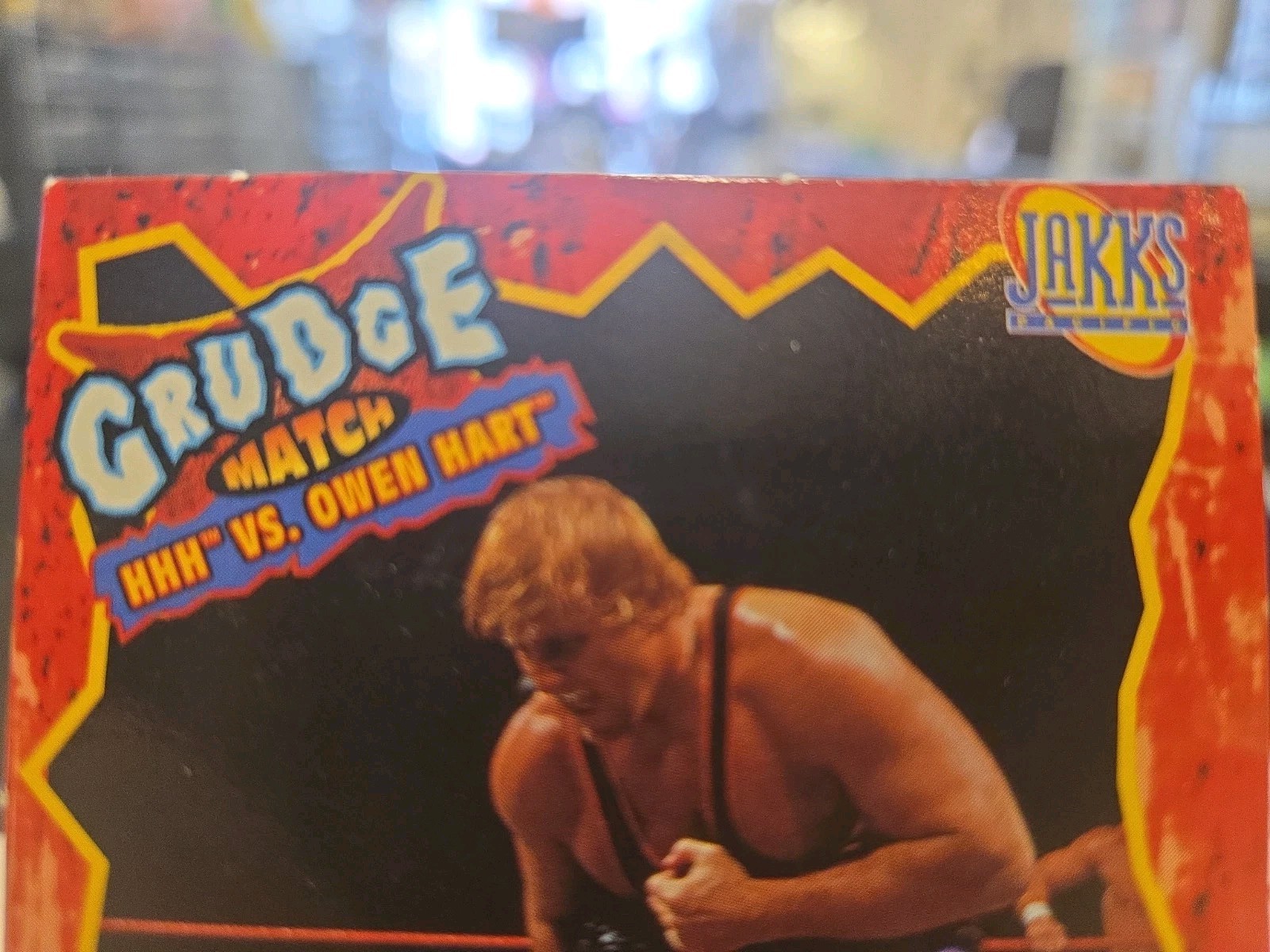 1990’s WWF Jakks Pacific “Grudge Match” Featuring Triple H & Owen Hart Rare Rare