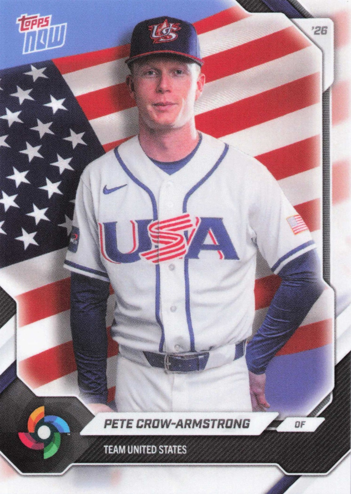 2026 Topps Now World BB United States USA08 Pete Crow-Armstron 25 Cents Shipping
