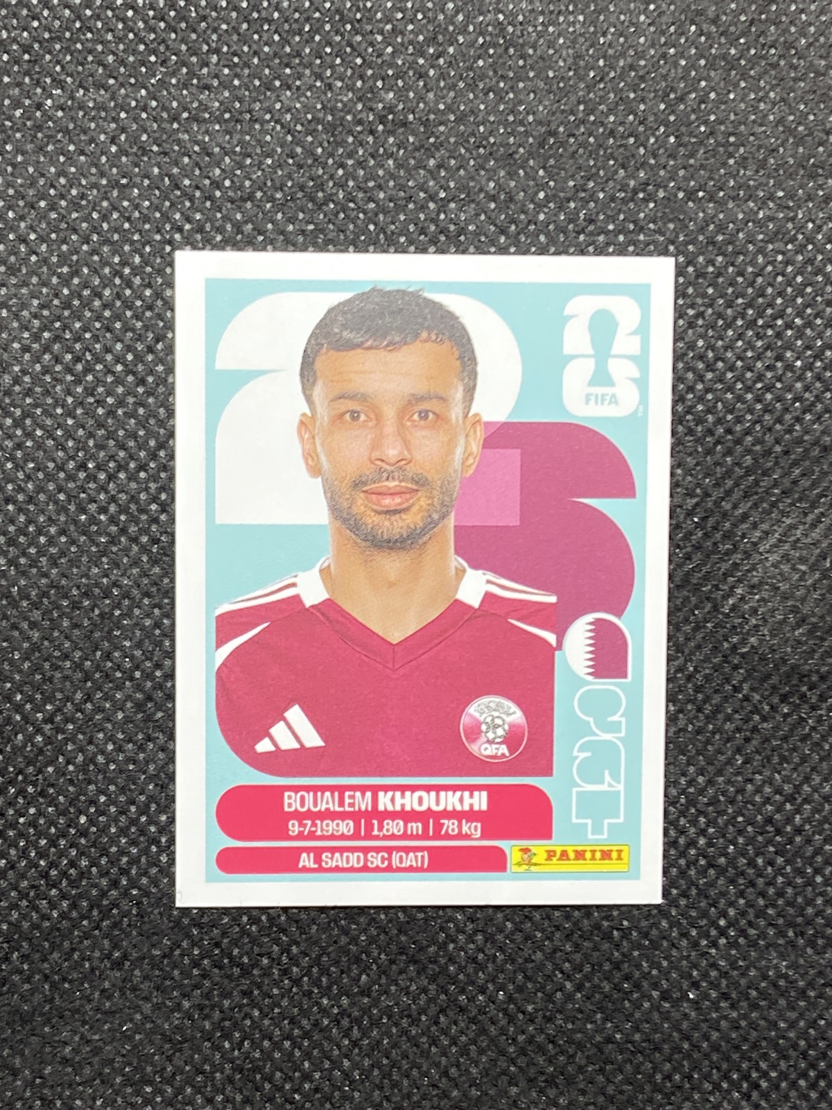2026 Panini FIFA World Cup Stickers Boualem Khoukhi QAT Qatar #QAT6